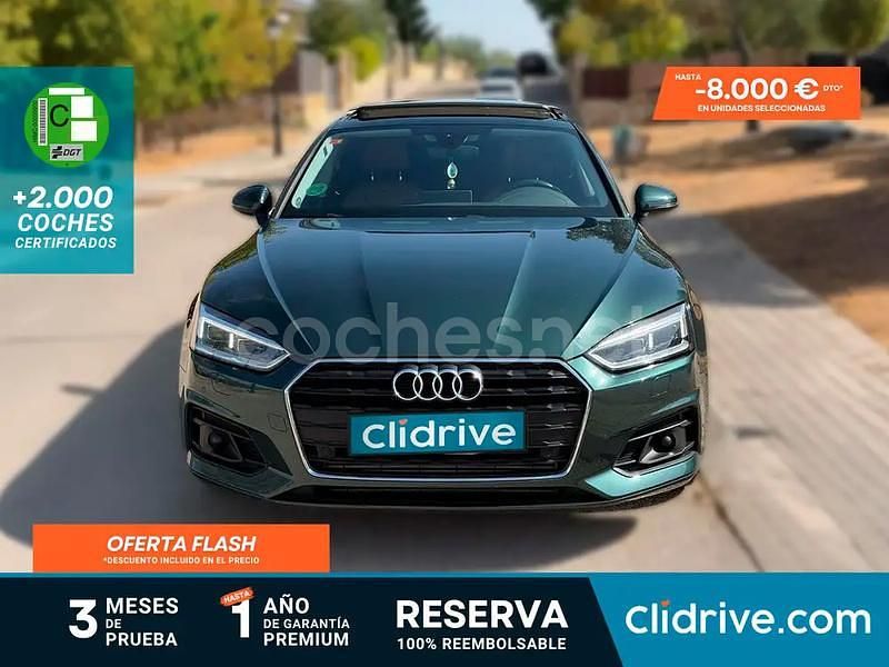 Verde Usado 2018 Audi A5 Sportback Ambiente Utilitario | 26.290 € (Precio justo) - Imagen 1/3