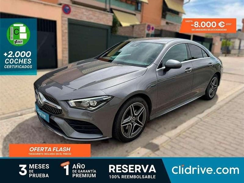 Gris Usado 2021 Mercedes CLA250e Berlina | 25.490 € (Precio justo) - Imagen 1/3