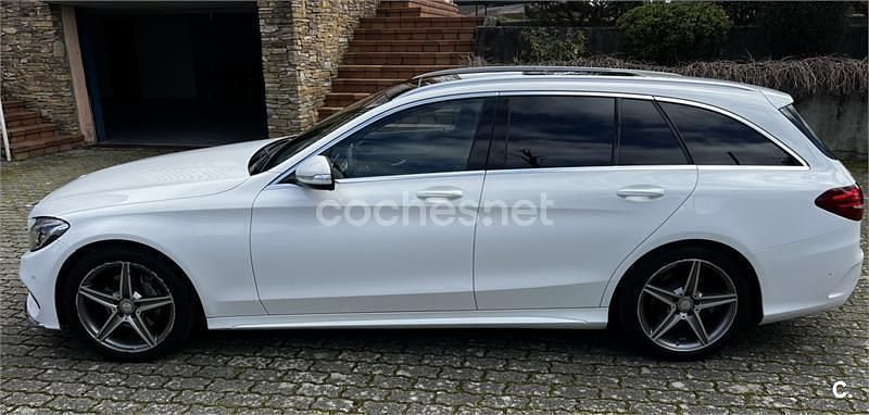 Usado Mercedes C220 AMG 170 CV (125 kW) 2015 Blanco Familiar