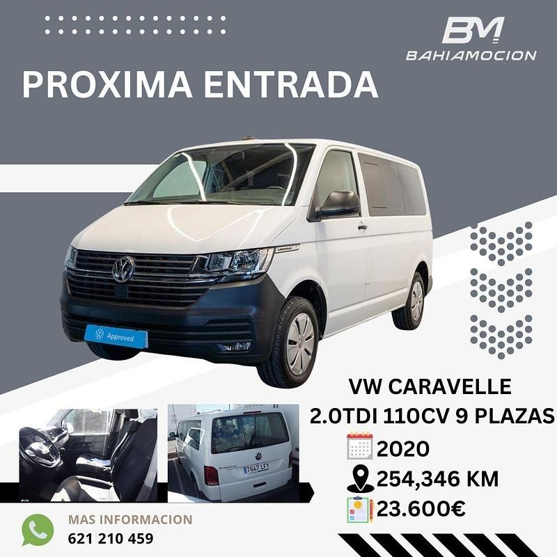 Blanco Usado 2020 VW Caravelle Monovolumen | 23.600 € (Precio justo) - Imagen 1/1