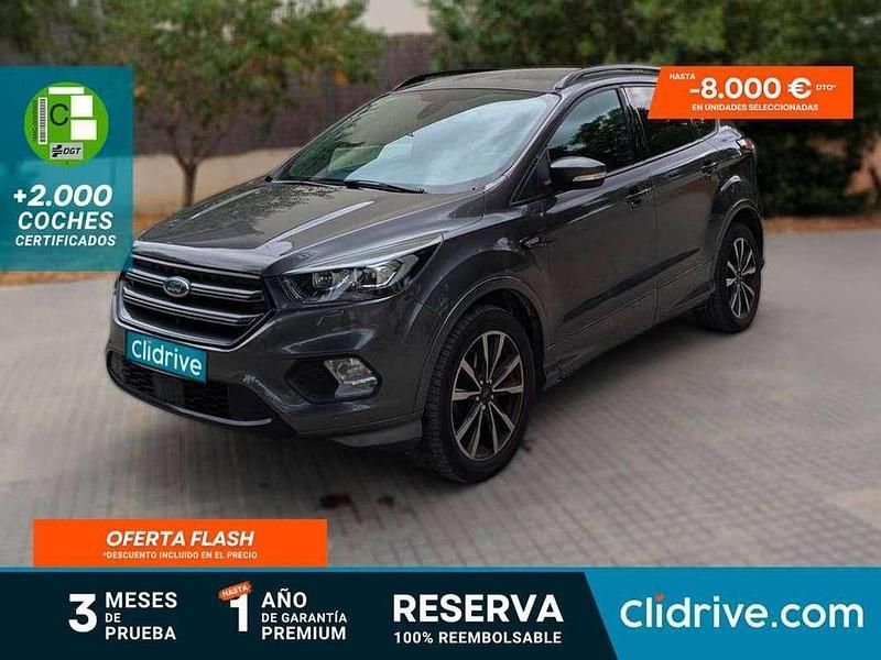 Gris Usado 2017 Ford Kuga ST-Line SUV | 12.590 € (Precio justo) - Imagen 1/4