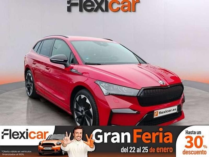 Rojo Usado 2022 Skoda Enyaq iV SportLine SUV | 25.490 € (Super precio) - Imagen 1/4