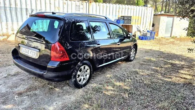 Usado Peugeot 307 110 CV (80 kW) 2007 Negro Familiar