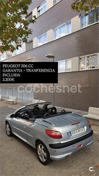 Azul Usado 2004 Peugeot 206 CC Descapotable | 2200 € (Buen precio) - Imagen 1/4