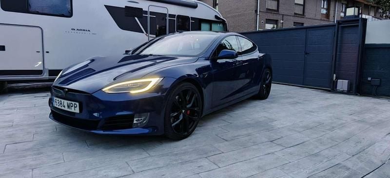 Usado Tesla Model S Long Range AWD 450 kW (613 CV) 2019 Azul Utilitario