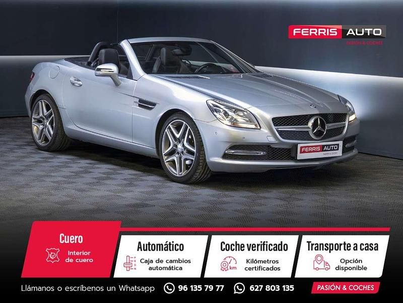 Usado Mercedes SLK200 184 CV (135 kW) 2013 Gris / plata Descapotable