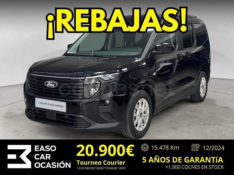 Negro Usado 2024 Ford Tourneo Courier Titanium Monovolumen | 24.900 € (Un poco caro) - Imagen 1/4