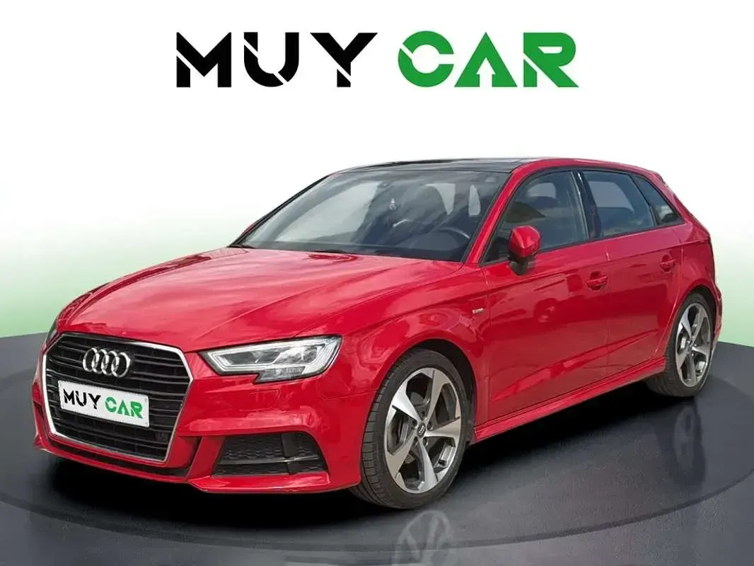 Usado Audi A3 Sportback S-Line 150 CV (110 kW) 2019 Rojo Utilitario