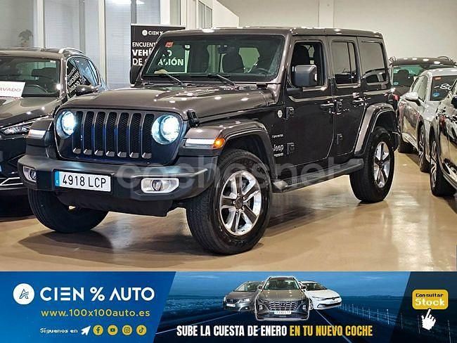 Gris / plata Usado 2019 Jeep Wrangler Unlimited Sahara SUV | 45.900 € (Buen precio) - Imagen 1/4