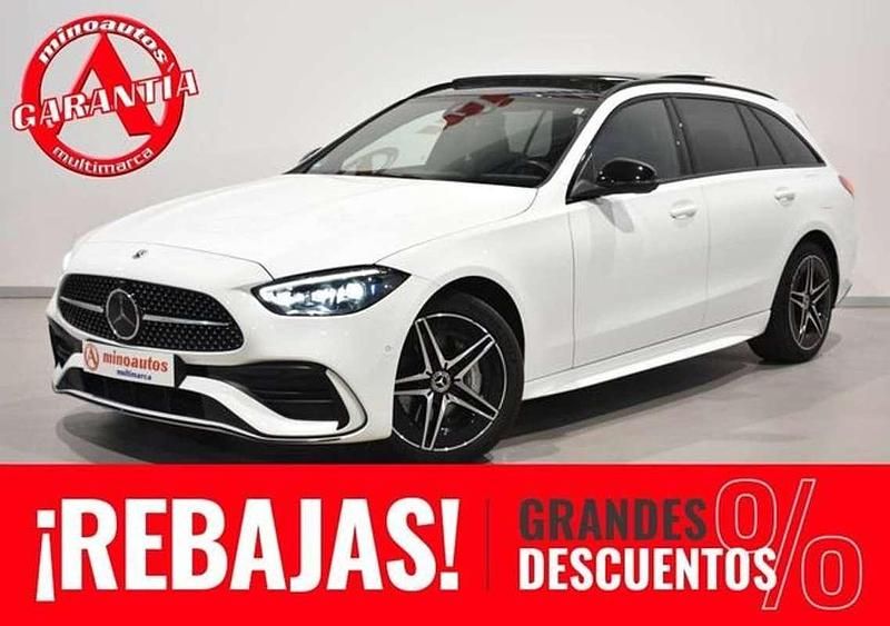 Usado Mercedes C300 AMG line 317 CV (233 kW) 2023 Blanco Familiar