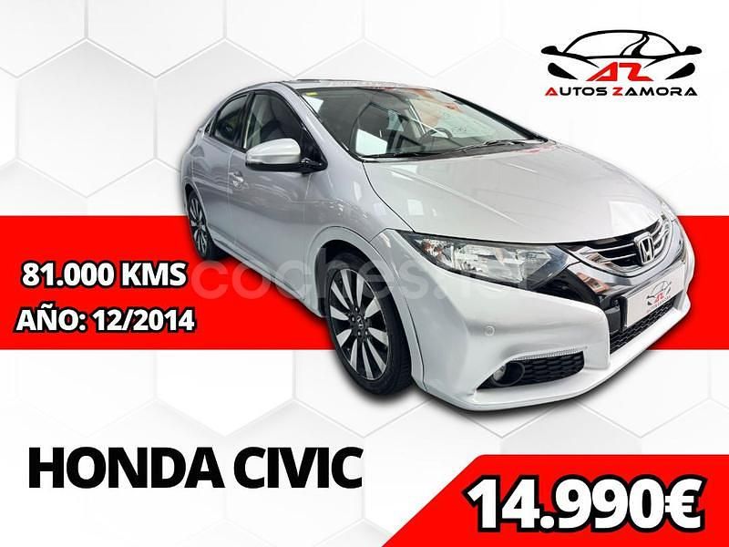 Gris / plata Usado 2014 Honda Civic Executive Berlina | 14.990 € (Un poco caro) - Imagen 1/4
