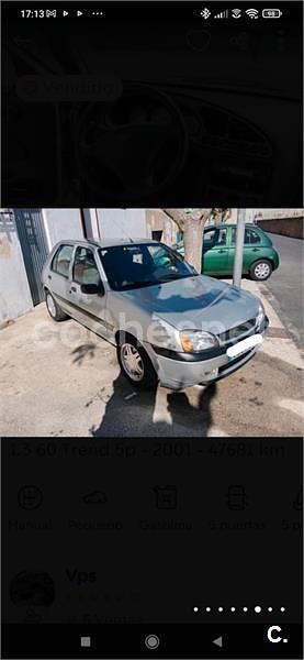 Usado Ford Fiesta Trend 60 CV (44 kW) 2001 Gris / plata Utilitario
