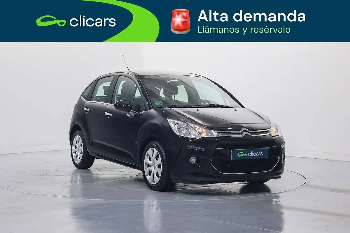 Usado Citroën C3 PureTech 82 CV (60 kW) 2015 Negro Utilitario