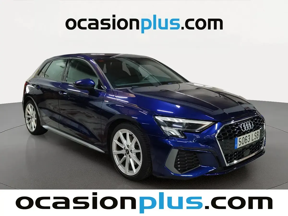 Usado Audi A3 Sportback S-Line 110 CV (80 kW) 2021 Azul Utilitario