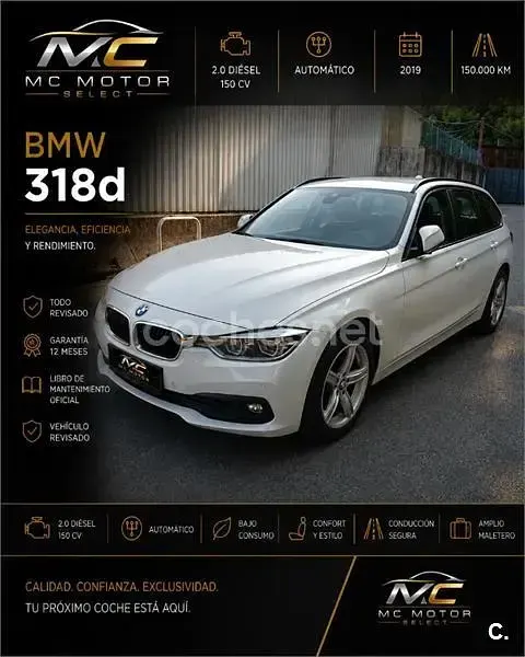 Usado BMW 318 150 CV (110 kW) 2019 Blanco Familiar