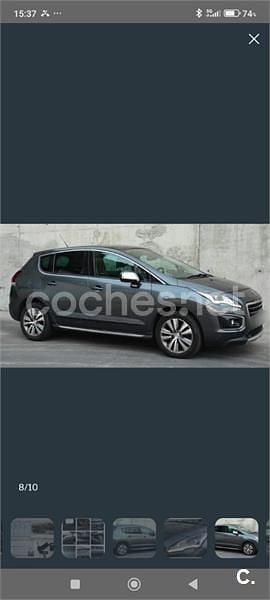 Usado Peugeot 3008 Allure 150 CV (110 kW) 2014 Gris / plata Familiar