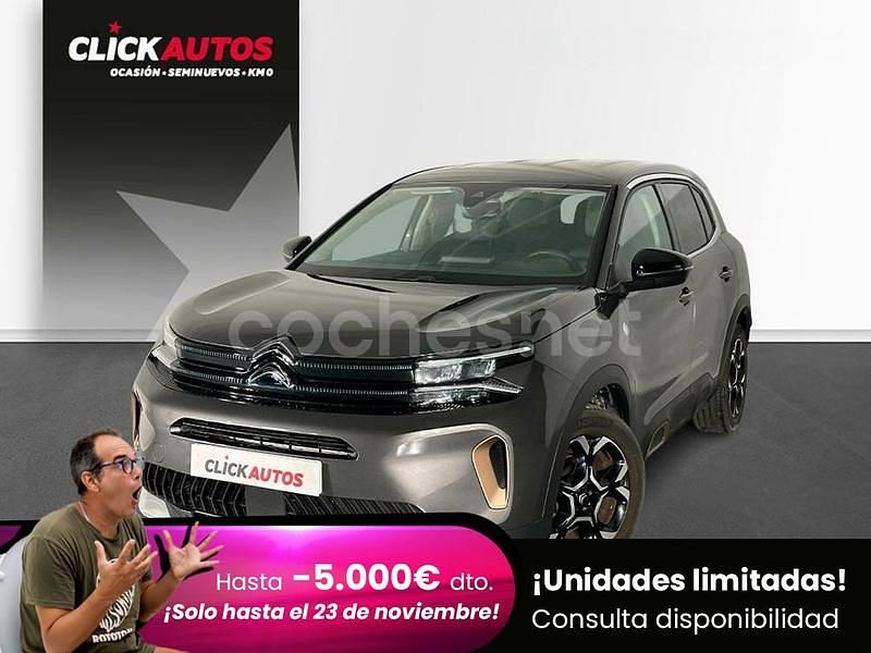 Gris Usado 2023 Citroën C5 Aircross PureTech SUV | 20.500 € (Un poco caro) - Imagen 1/4