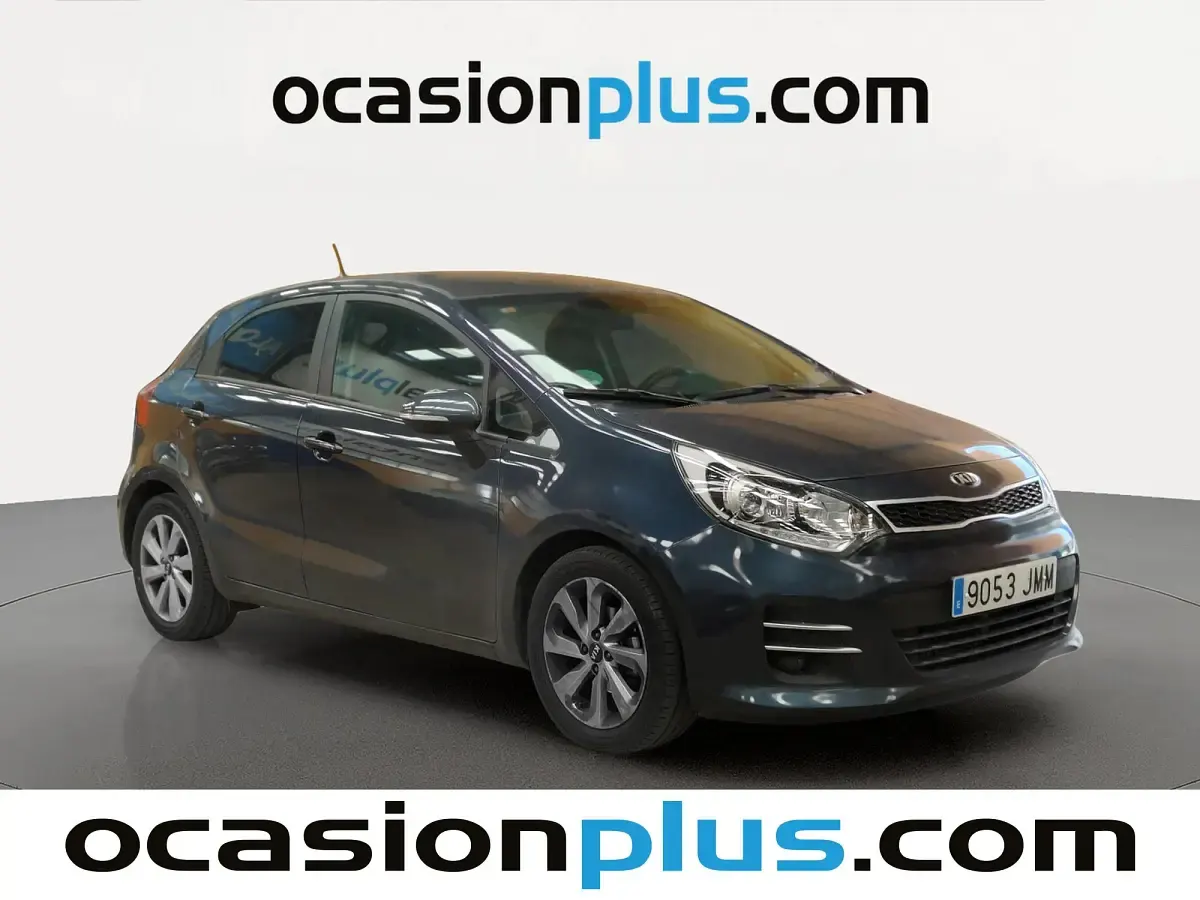 Usado Kia Rio 75 CV (55 kW) 2016 Azul Utilitario