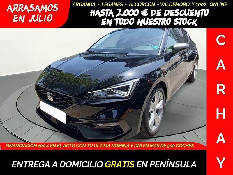 Negro Usado 2021 Seat Leon FR Berlina | 16.990 € (Buen precio) - Imagen 1/4
