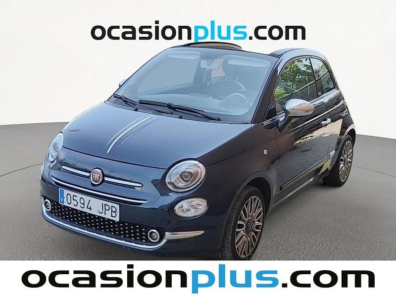 Usado Fiat 500C Lounge 69 CV (50 kW) 2016 Azul Descapotable