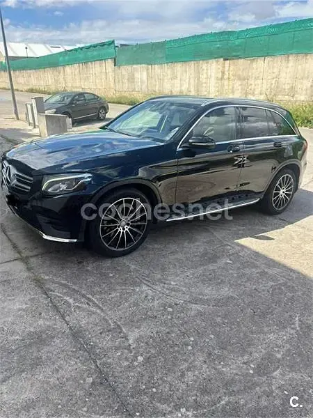 Usado Mercedes GLC220 AMG line 170 CV (125 kW) 2016 Negro SUV