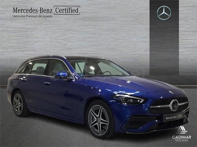 Usado Mercedes C300e AMG line 313 CV (230 kW) 2023 Azul Familiar