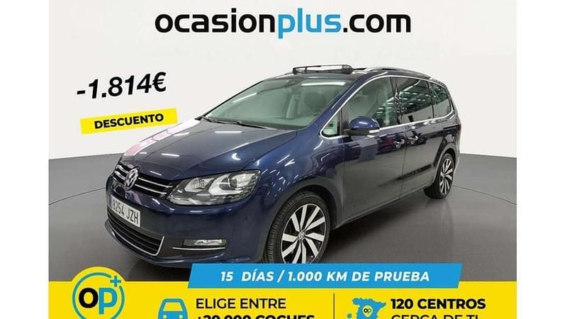Usado VW Sharan Sportline 150 CV (110 kW) 2017 Azul Monovolumen