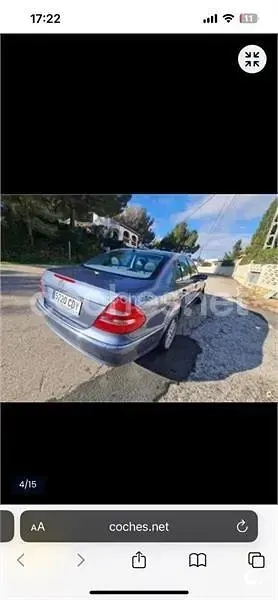Usado Mercedes E240 Avantgarde 170 CV (125 kW) 2003 Azul Berlina