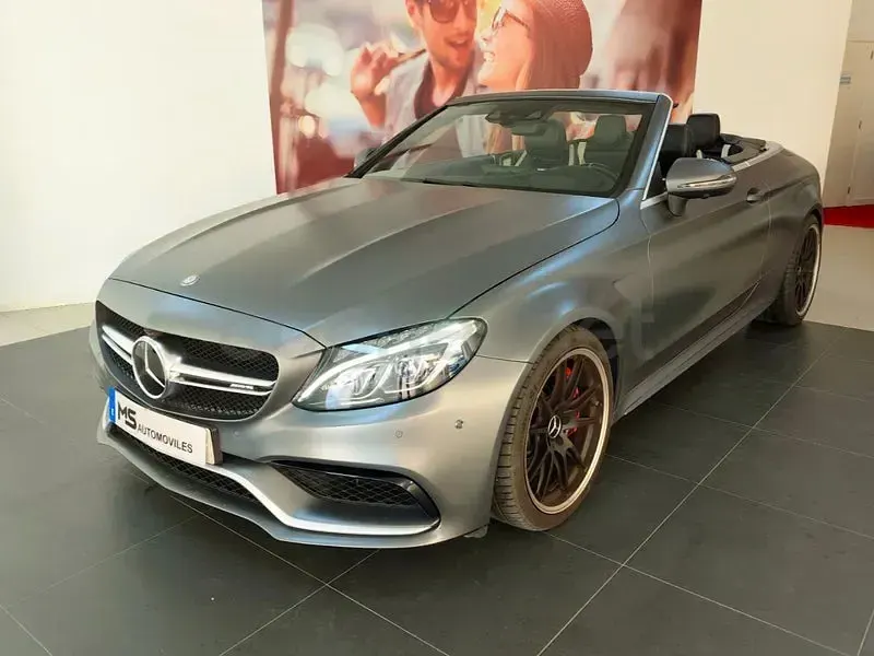 Usado Mercedes C63S AMG 510 CV (375 kW) 2016 Gris / plata Descapotable