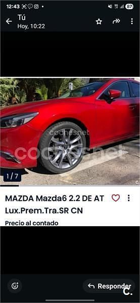Granate Usado 2013 Mazda 6 Sportive Berlina | 8999 € (Precio justo) - Imagen 1/4