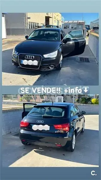 Usado Audi A1 Attraction 86 CV (63 kW) 2011 Negro Utilitario