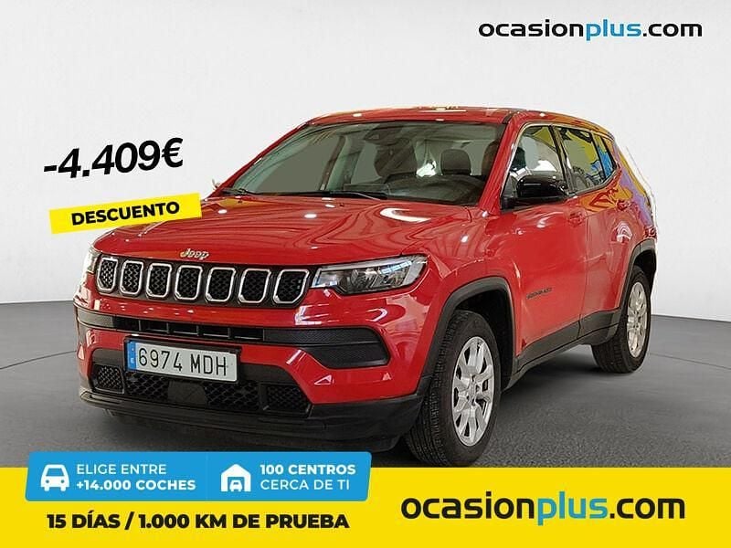 Rojo Usado 2023 Jeep Compass Longitude SUV | 24.850 € (Precio justo) - Imagen 1/4