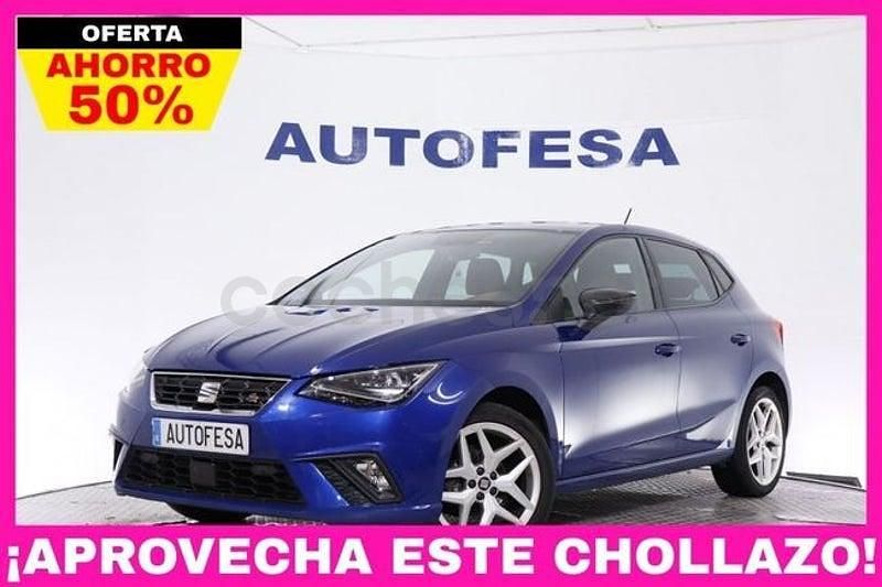 Usado Seat Ibiza FR 90 CV (66 kW) 2020 Azul Berlina
