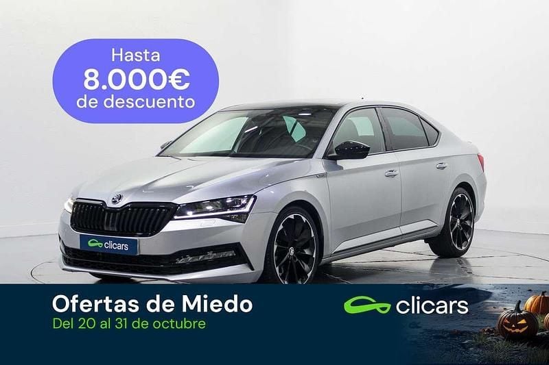 Plateado Usado 2021 Skoda Superb SportLine Berlina | 20.890 € (Buen precio) - Imagen 1/4