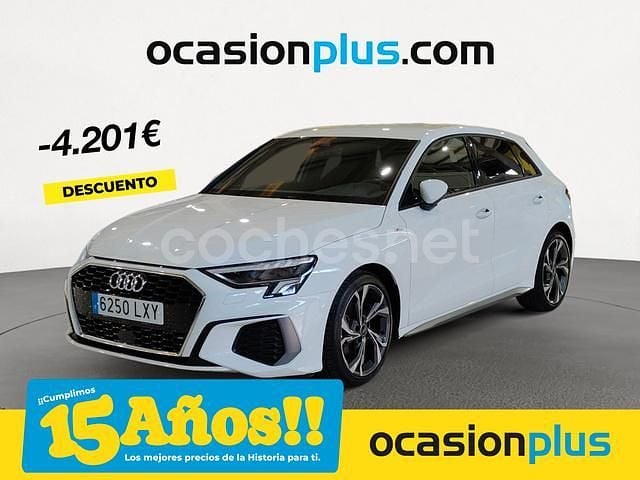 Blanco Usado 2022 Audi A3 Sportback S-Line Berlina | 28.450 € (Caro) - Imagen 1/4