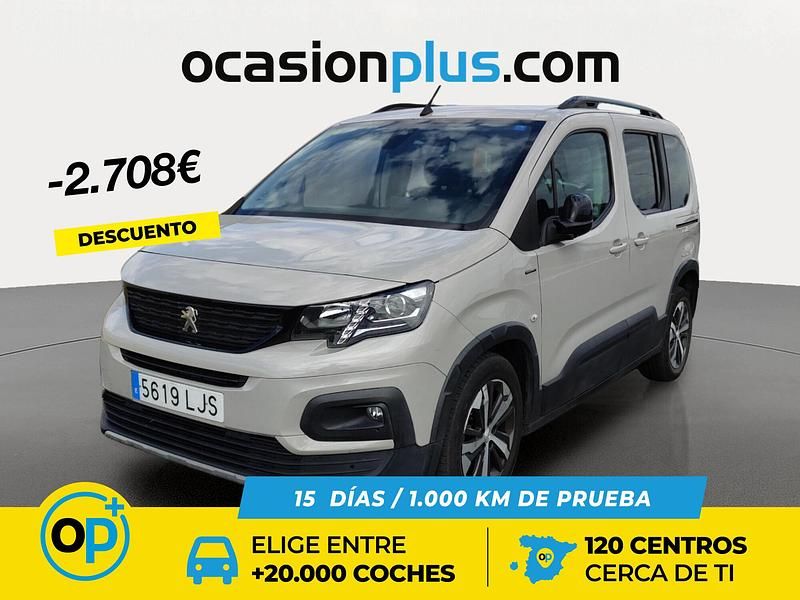 Usado Peugeot Rifter GT-line 130 CV (95 kW) 2020 Gris Monovolumen