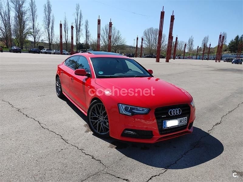 Usado Audi A5 Sportback S-Line 245 CV (180 kW) 2015 Rojo Utilitario