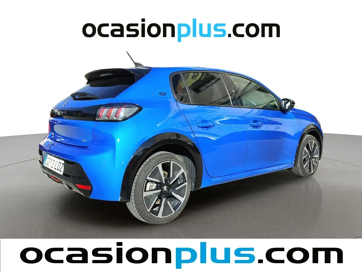 Usado Peugeot e-208 GTi 100 kW (136 CV) 2020 Azul Utilitario