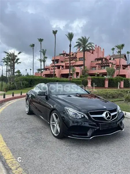 Usado Mercedes E220 170 CV (125 kW) 2014 Negro Descapotable