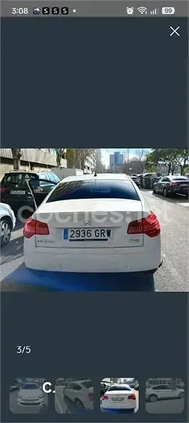 Usado Citroën C5 Attraction 110 CV (80 kW) 2008 Blanco Berlina