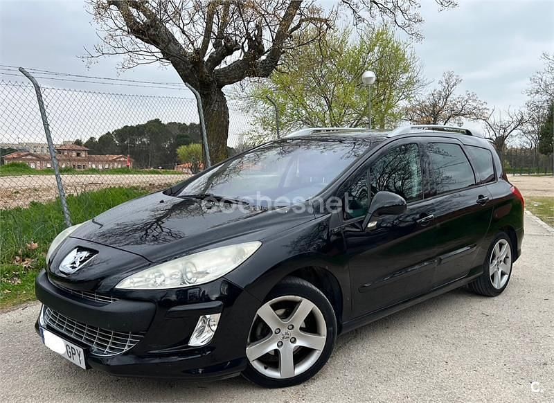 Usado Peugeot 308 SW Premium 110 CV (80 kW) 2009 Negro Familiar