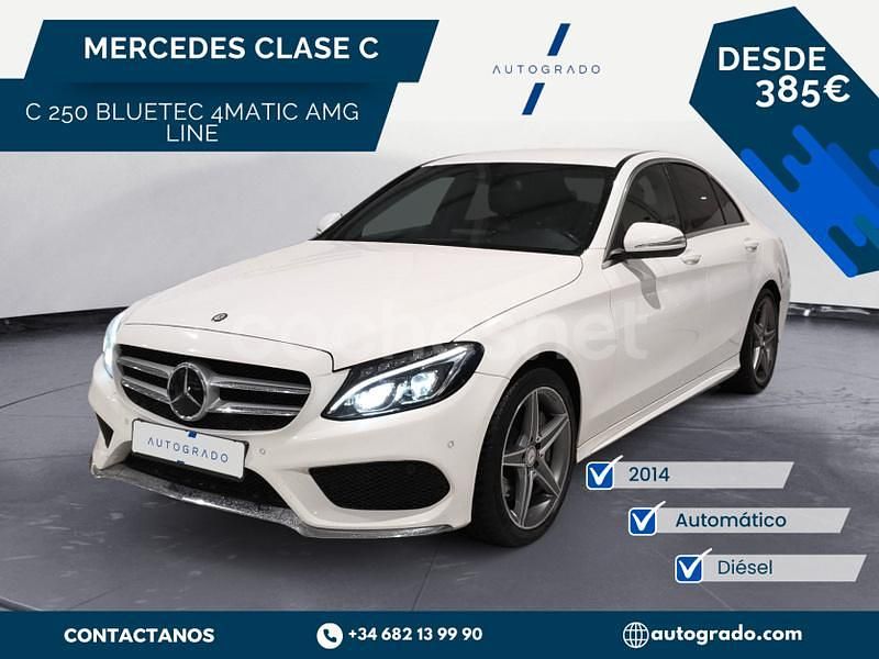 Blanco Usado 2014 Mercedes C250 AMG line Berlina | 23.890 € (Precio justo) - Imagen 1/4