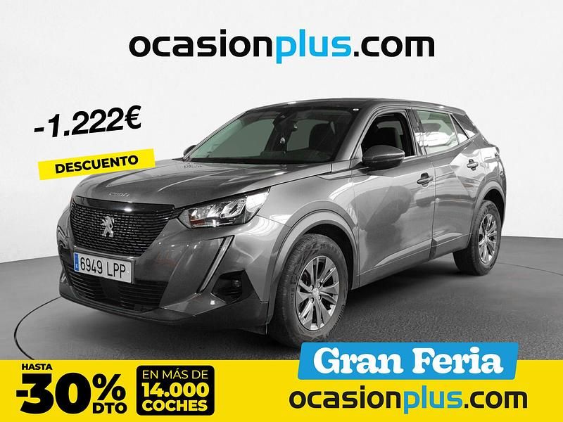 Gris Usado 2021 Peugeot 2008 Active SUV | 13.190 € (Precio justo) - Imagen 1/4