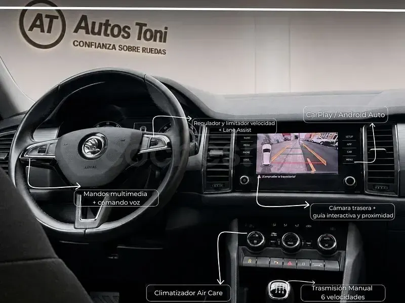 Usado Skoda Kodiaq Ambition 150 CV (110 kW) 2021 Gris / plata SUV