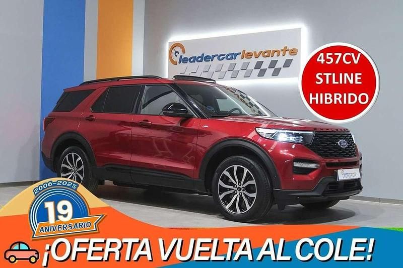 Rojo Usado 2021 Ford Explorer ST-Line SUV | 42.900 € (Precio justo) - Imagen 1/4