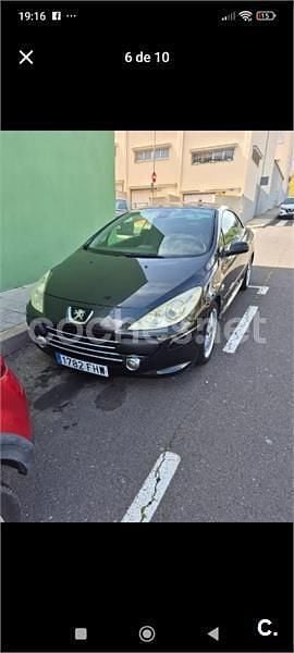 Usado Peugeot 307 CC 110 CV (80 kW) 2006 Negro Descapotable