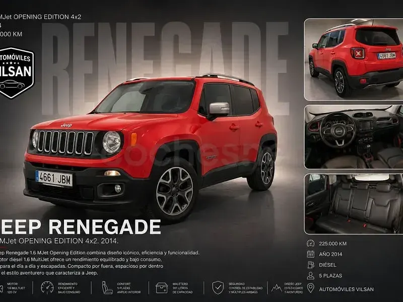 Usado Jeep Renegade Opening Edition 120 CV (88 kW) 2014 Naranja SUV