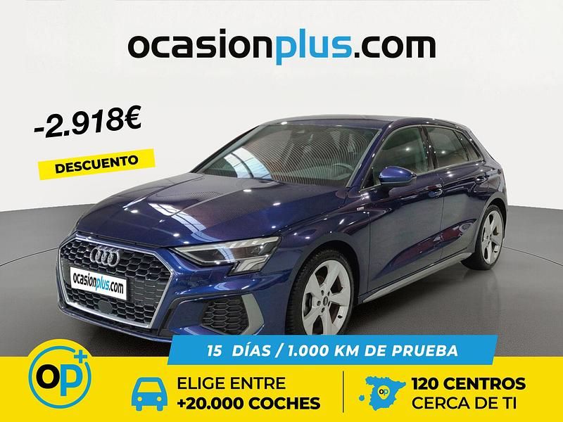 Usado Audi A3 S-Line 150 CV (110 kW) 2023 Azul Berlina