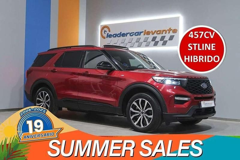Rojo Usado 2021 Ford Explorer ST-Line SUV | 42.900 € (Buen precio) - Imagen 1/4