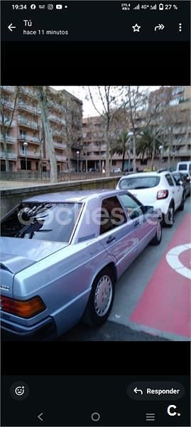 Usado Mercedes 190 126 CV (92 kW) 1991 Azul Berlina